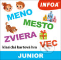 Společenská hra: Meno, mesto, zviera, vec Junior (INFOA). INFOA, 2025 Společenská hra: Meno, mesto, zviera, vec Junior (INFOA). INFOA, 2025
