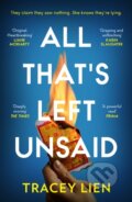 Kniha: All That’s Left Unsaid (Tracey Lien). HQ, 2023 Kniha: All That’s Left Unsaid (Tracey Lien). HQ, 2023