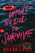 Kniha: What We Did to Survive (Megan Lally). Sourcebooks, 2026 Kniha: What We Did to Survive (Megan Lally). Sourcebooks, 2026