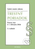 Kniha: Trestný poriadok (Heuréka). Heuréka, 2026 Kniha: Trestný poriadok (Heuréka). Heuréka, 2026