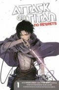 Kniha: Attack on Titan: No Regrets 1 (Gan Sunaaku a Hajime Isayama). Kodansha Comics, 2014 Kniha: Attack on Titan: No Regrets 1 (Gan Sunaaku a Hajime Isayama). Kodansha Comics, 2014
