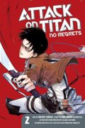 Kniha: Attack on Titan: No Regrets 2 (Gan Sunaaku a Hajime Isayama). Kodansha Comics, 2014 Kniha: Attack on Titan: No Regrets 2 (Gan Sunaaku a Hajime Isayama). Kodansha Comics, 2014