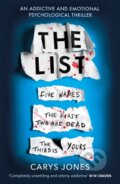 Kniha: The List (Carys Jones). Orion, 2020 Kniha: The List (Carys Jones). Orion, 2020