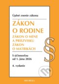 Kniha: Zákon o rodine (Heuréka). Heuréka, 2026 Kniha: Zákon o rodine (Heuréka). Heuréka, 2026