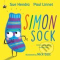 Kniha: Simon Sock (Paul Linnet a Sue Hendra). Hodder Children's Books, 2018 Kniha: Simon Sock (Paul Linnet a Sue Hendra). Hodder Children's Books, 2018