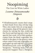 Kniha: Noopiming (Leanne Betasamosake Simpson). And Other Stories, 2025 Kniha: Noopiming (Leanne Betasamosake Simpson). And Other Stories, 2025