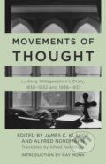 Kniha: Movements of Thought (Ludwig Wittgenstein, James C. Klagge a Alfred Nordmann). Rowman & Littlefield, 2022 Kniha: Movements of Thought (Ludwig Wittgenstein, James C. Klagge a Alfred Nordmann). Rowman & Littlefield, 2022