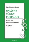 Kniha: Správny súdny poriadok (Heuréka). Heuréka, 2026 Kniha: Správny súdny poriadok (Heuréka). Heuréka, 2026