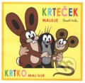 Kniha: Krteček maluje / Krtko maľuje (vymaľovanka) (Zdeněk Miler), 2008 Kniha: Krteček maluje / Krtko maľuje (vymaľovanka) (Zdeněk Miler), 2008