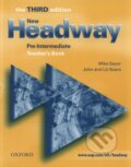 Kniha: New Headway - Pre-Intermediate - Teacher's Book (John Soars a Liz Soars). Oxford University Press, 2007 Kniha: New Headway - Pre-Intermediate - Teacher's Book (John Soars a Liz Soars). Oxford University Press, 2007