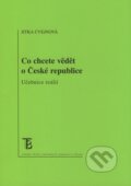 Kniha: Co chcete vědět o České republice (Jitka Cvejnová). Karolinum, 2008 Kniha: Co chcete vědět o České republice (Jitka Cvejnová). Karolinum, 2008