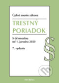 Kniha: Trestný poriadok (Heuréka). Heuréka, 2020 Kniha: Trestný poriadok (Heuréka). Heuréka, 2020