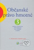 Kniha: Občanské právo hmotné 3 (Jan Dvořák, Jiří Švestka, Marta Knappová a kolektiv). Wolters Kluwer ČR, 2009 Kniha: Občanské právo hmotné 3 (Jan Dvořák, Jiří Švestka, Marta Knappová a kolektiv). Wolters Kluwer ČR, 2009