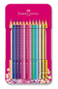 Pastelky Sparkle set 12 farebný-plech (Faber-Castell). Faber-Castell, 2020 Pastelky Sparkle set 12 farebný-plech (Faber-Castell). Faber-Castell, 2020