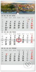 Nástenný kalendár Bratislava (šedý) 2021, Presco Group, 2020