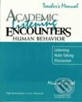 Kniha: Academic Listening Encounters: Human Behaviour (Miriam Espeseth). Cambridge University Press, 1999 Kniha: Academic Listening Encounters: Human Behaviour (Miriam Espeseth). Cambridge University Press, 1999