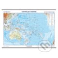 Austrálie a Oceánie - školní nástěnná zeměpisná mapa 1:13 mil./136x96 cm, Kartografie Praha, 2021