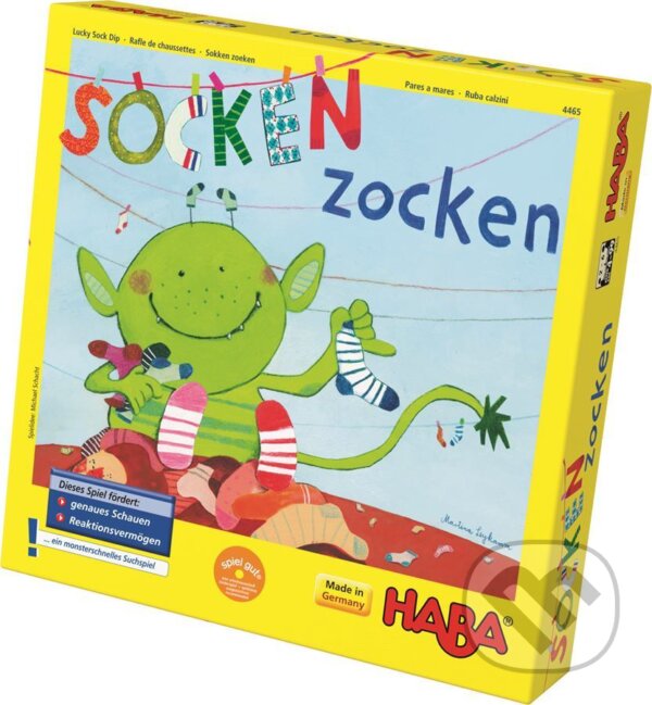 Spoločenská hra: Spoločenská hra pre deti: Šťastné ponožky (Haba). Haba, 2021 Spoločenská hra: Spoločenská hra pre deti: Šťastné ponožky (Haba). Haba, 2021
