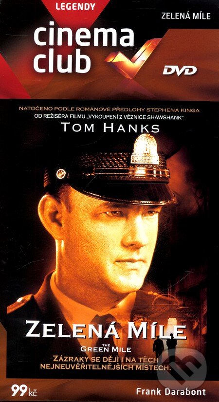 Film: Zelená míle (Frank Darabont) (DVD). Bonton Film, 1999 Film: Zelená míle (Frank Darabont) (DVD). Bonton Film, 1999