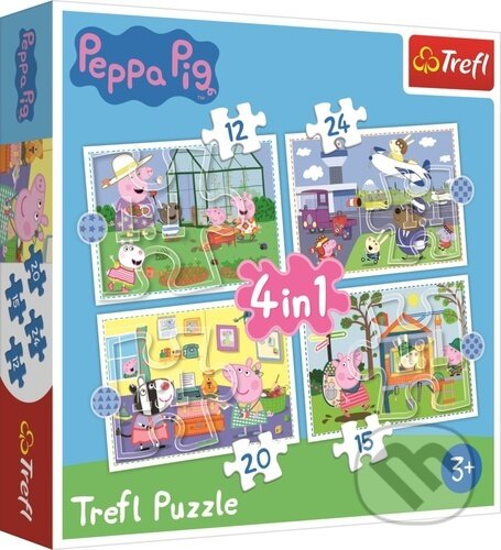 Puzzle: Prasátko Peppa Vzpomínky na prázdniny 4v1 (Trefl). Trefl, 2021 Puzzle: Prasátko Peppa Vzpomínky na prázdniny 4v1 (Trefl). Trefl, 2021