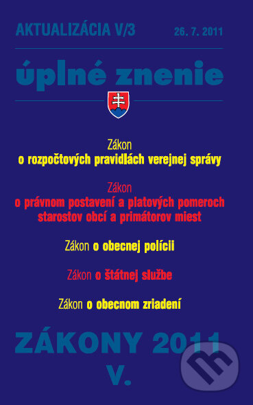 Kniha: Aktualizácia V/3 (Poradca s.r.o.). Poradca s.r.o., 2011 Kniha: Aktualizácia V/3 (Poradca s.r.o.). Poradca s.r.o., 2011