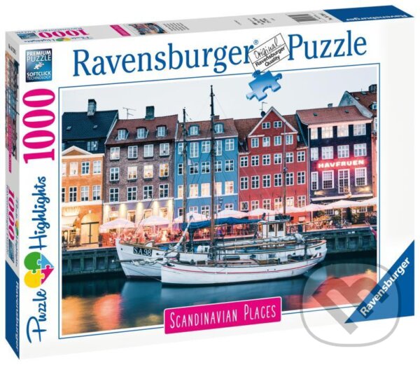Puzzle: Skandinávie - Kodaň, Dánsko (Ravensburger). Ravensburger, 2021 Puzzle: Skandinávie - Kodaň, Dánsko (Ravensburger). Ravensburger, 2021