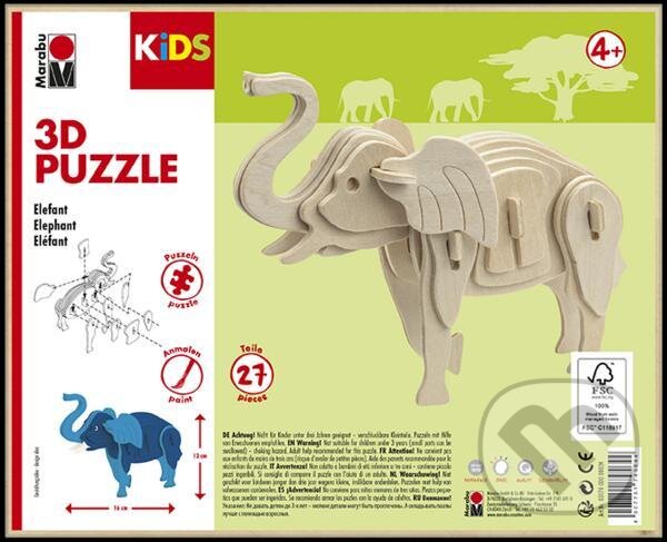 Puzzle: 3D Puzzle - Elephant (Marabu). Marabu, 2021 Puzzle: 3D Puzzle - Elephant (Marabu). Marabu, 2021