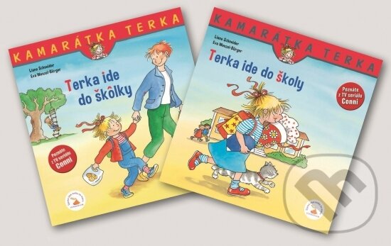 Kniha: Terka ide do školy + Terka ide do škôlky (Eva Wenzel-Burger a Liane Schneider). Verbarium, 2021 Kniha: Terka ide do školy + Terka ide do škôlky (Eva Wenzel-Burger a Liane Schneider). Verbarium, 2021