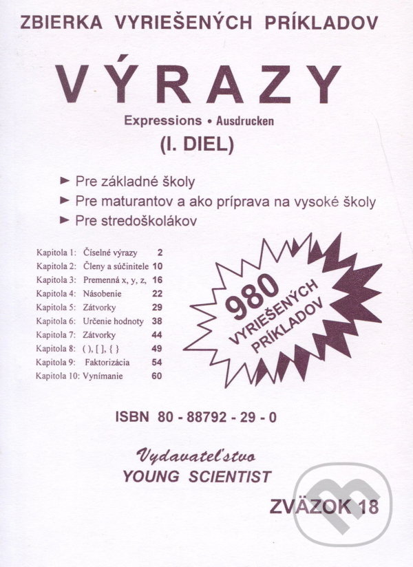 Kniha: Výrazy I. diel (Marián Olejár). Young Scientist, 2020 Kniha: Výrazy I. diel (Marián Olejár). Young Scientist, 2020