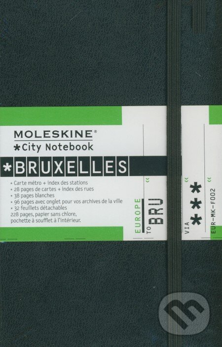 Moleskine CITY - malý zápisník Bruxelles (čierny), Moleskine