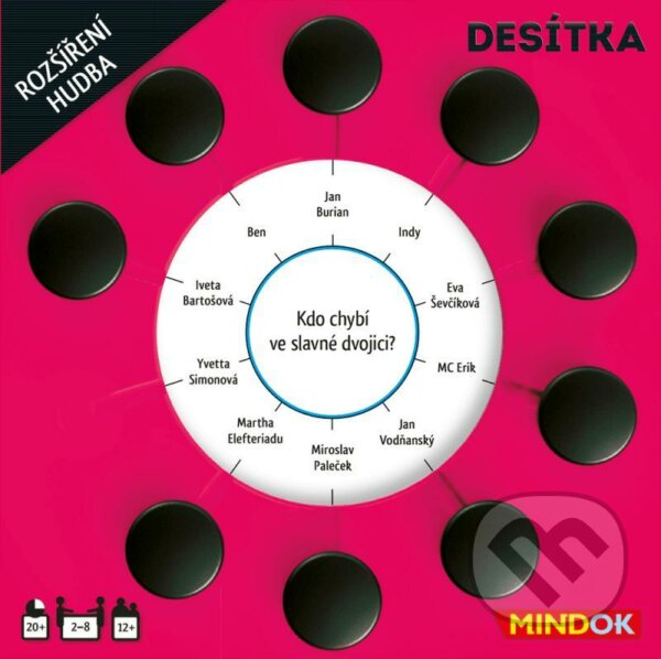 Společenská hra: Desítka: rozšíření Hudba (Mindok). Mindok, 2021 Společenská hra: Desítka: rozšíření Hudba (Mindok). Mindok, 2021