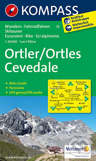 Kniha: Ortler,Cevedale (Kompass). Kompass, 2013 Kniha: Ortler,Cevedale (Kompass). Kompass, 2013
