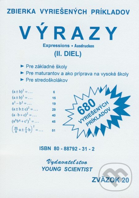 Kniha: Výrazy II. (Autorský kolektiv). Young Scientist Kniha: Výrazy II. (Autorský kolektiv). Young Scientist