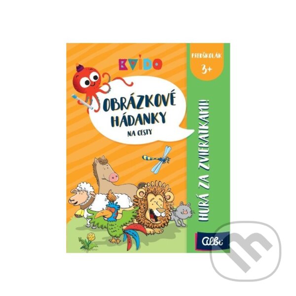 Kniha: Kvído - obrázkové hádanky Hurá za zvieratkami! (Albi). Albi, 2021 Kniha: Kvído - obrázkové hádanky Hurá za zvieratkami! (Albi). Albi, 2021