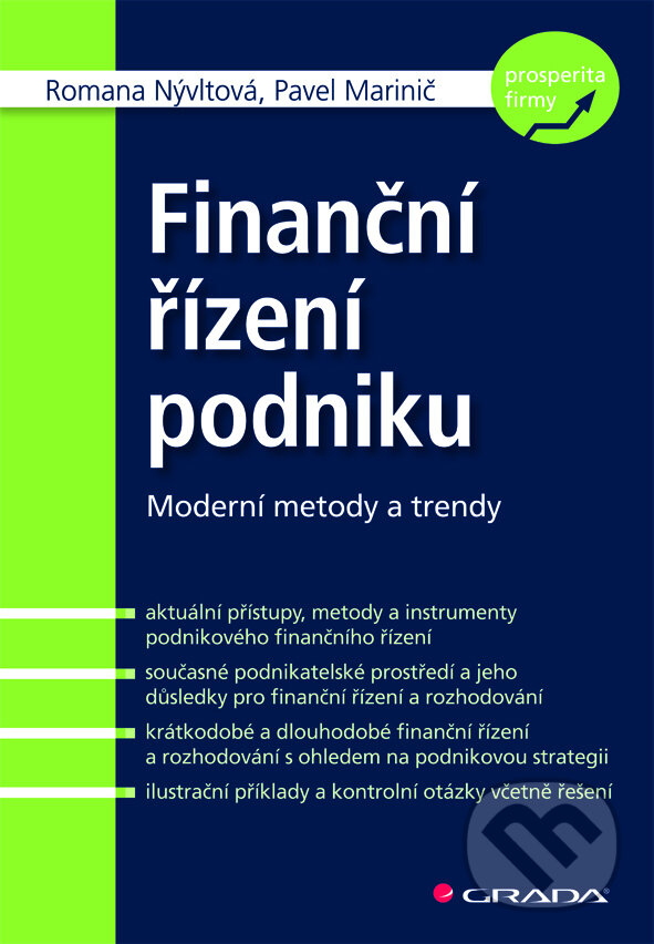 E-kniha: Finanční řízení podniku (Pavel Marinič a Romana Nývltová). Grada, 2010 E-kniha: Finanční řízení podniku (Pavel Marinič a Romana Nývltová). Grada, 2010