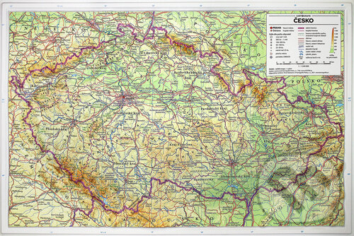 Česko reliéfní mapa 1 : 1 240 000 (Pavel Seemann). Kartografie Praha, 2021 Česko reliéfní mapa 1 : 1 240 000 (Pavel Seemann). Kartografie Praha, 2021