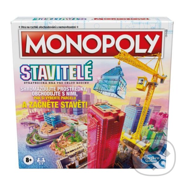 Společenská hra: Monopoly Stavitelé CZ (Hasbro). Hasbro, 2020 Společenská hra: Monopoly Stavitelé CZ (Hasbro). Hasbro, 2020