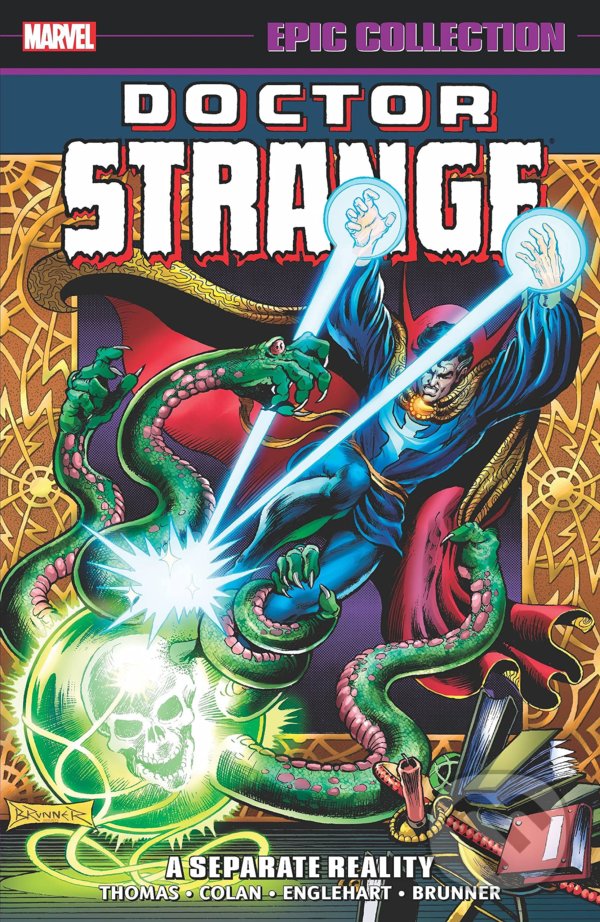 Kniha: Doctor Strange: A Separate Reality (Gardner Fox, Roy Thomas a Steve Englehart). Marvel, 2021 Kniha: Doctor Strange: A Separate Reality (Gardner Fox, Roy Thomas a Steve Englehart). Marvel, 2021
