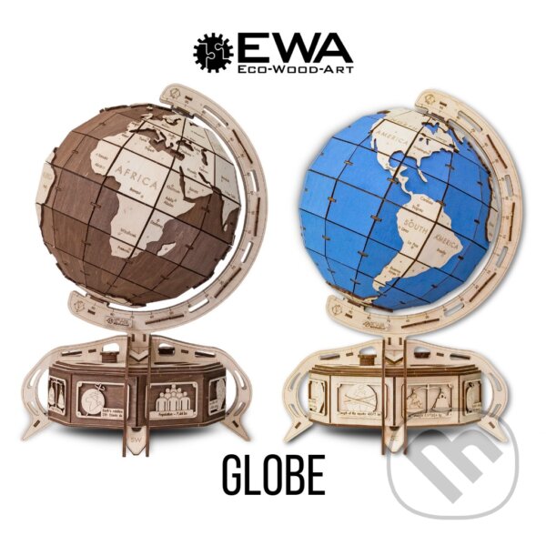 Puzzle: Glóbus – modrý (ECO WOOD ART). ECO WOOD ART, 2022 Puzzle: Glóbus – modrý (ECO WOOD ART). ECO WOOD ART, 2022