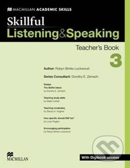 Skillful Listening & Speaking 3: Teacher´s Book + Digibook + Audio CD - Dorothy Zemach, MacMillan, 2013