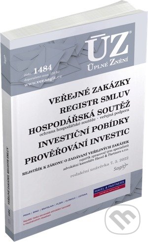 Kniha: Úplné Znění - 1484 Veřejné zakázky (Sagit). Sagit, 2022 Kniha: Úplné Znění - 1484 Veřejné zakázky (Sagit). Sagit, 2022