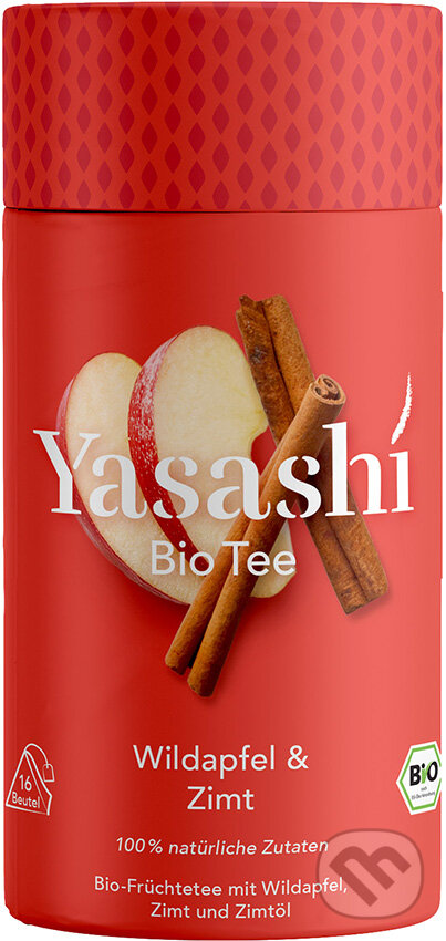 Kávy a čaje: Yasashi BIO Wild Apple & Cinnamon (Yasashi). Yasashi, 2022 Kávy a čaje: Yasashi BIO Wild Apple & Cinnamon (Yasashi). Yasashi, 2022