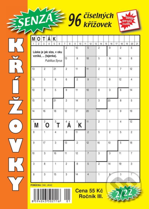 Kniha: Senza číselné křížovky 2/2022 (Telpres). Telpres, 2022 Kniha: Senza číselné křížovky 2/2022 (Telpres). Telpres, 2022