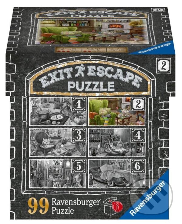 Puzzle: Exit - Obývací pokoj (Ravensburger). Ravensburger, 2022 Puzzle: Exit - Obývací pokoj (Ravensburger). Ravensburger, 2022