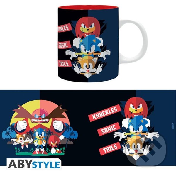 Sonic Hrnček keramický - Sonic, Tails and Knuckles (ABYstyle). ABYstyle, 2022 Sonic Hrnček keramický - Sonic, Tails and Knuckles (ABYstyle). ABYstyle, 2022