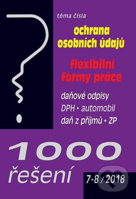 E-kniha: 1000 riešení 7-8/2018 (Poradca s.r.o.). Poradca s.r.o. E-kniha: 1000 riešení 7-8/2018 (Poradca s.r.o.). Poradca s.r.o.