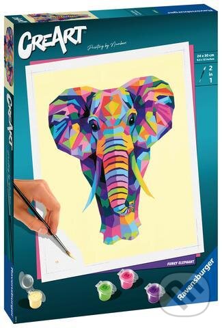 Společenská hra: Ravensburger CreArt - Vtipný slon (Ravensburger). Ravensburger, 2022 Společenská hra: Ravensburger CreArt - Vtipný slon (Ravensburger). Ravensburger, 2022