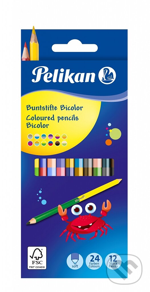 Pastelky Bicolor obojstranné (Pelikan). Pelikan, 2022 Pastelky Bicolor obojstranné (Pelikan). Pelikan, 2022