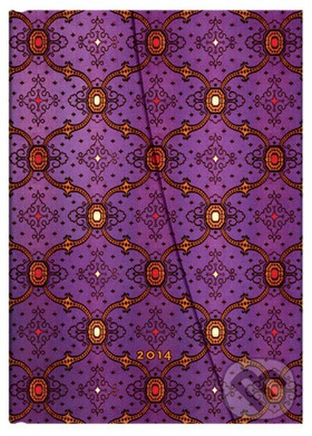 Paperblanks - French Ornate Violet 2014 (12-mesačný diár, midi, denný), Paperblanks, 2013
