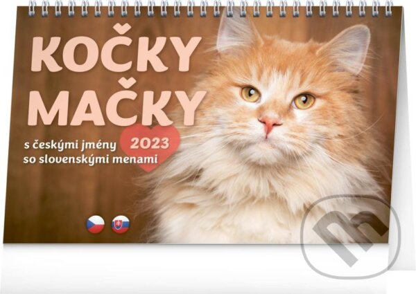 Stolní kalendář Kočky / Stolový kalendár Mačky 2023, Presco Group, 2022